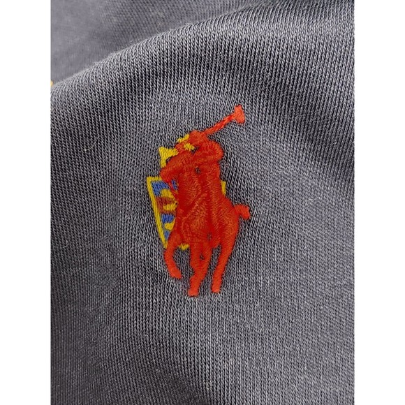 Polo Ralph Lauren Shirt Men M Navy Short Sleeve Classic Fit All Over Print Crest - Picture 5 of 8